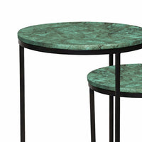 Avoca Side Table Green Marble