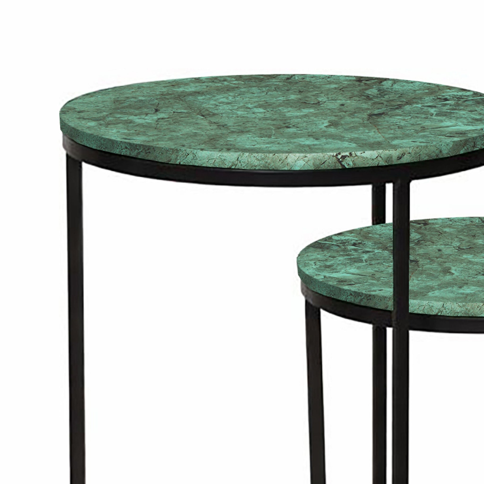 Avoca Side Table Green Marble