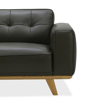 Carson 3 Seater Leather Sofa Fern Green