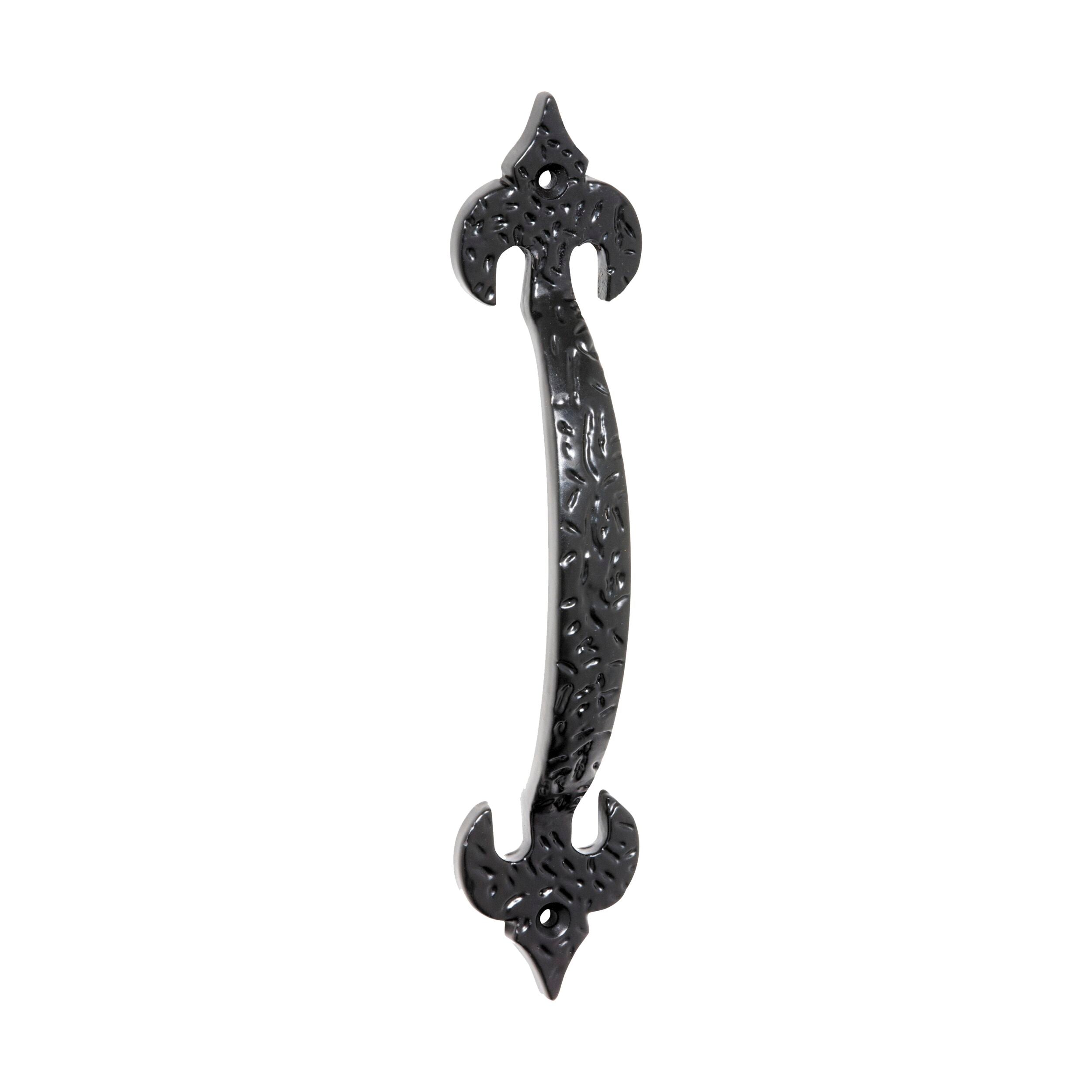 1866 Pull Handle Iron Fleur-de-lis Matte Black H175xP29mm