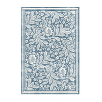 Florentine Silky Soft Washable Doormat Blue 60x90cm
