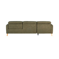 Dunaway 3 Seater Recliner Chaise Sofa Daintree Green