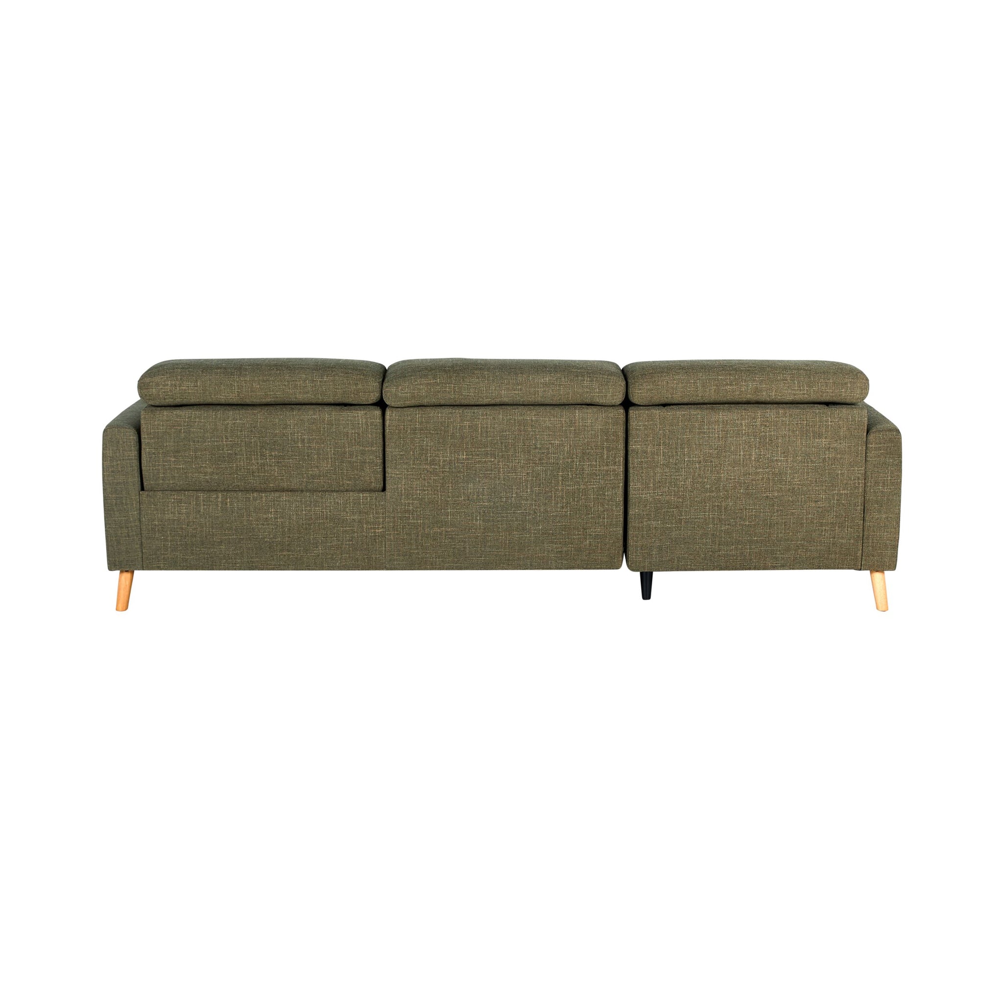 Dunaway 3 Seater Recliner Chaise Sofa Daintree Green