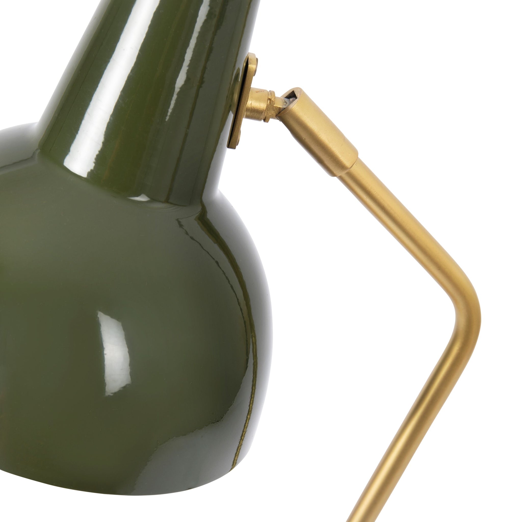 Scout Metal Table Lamp Matte Brass/Green 57cm