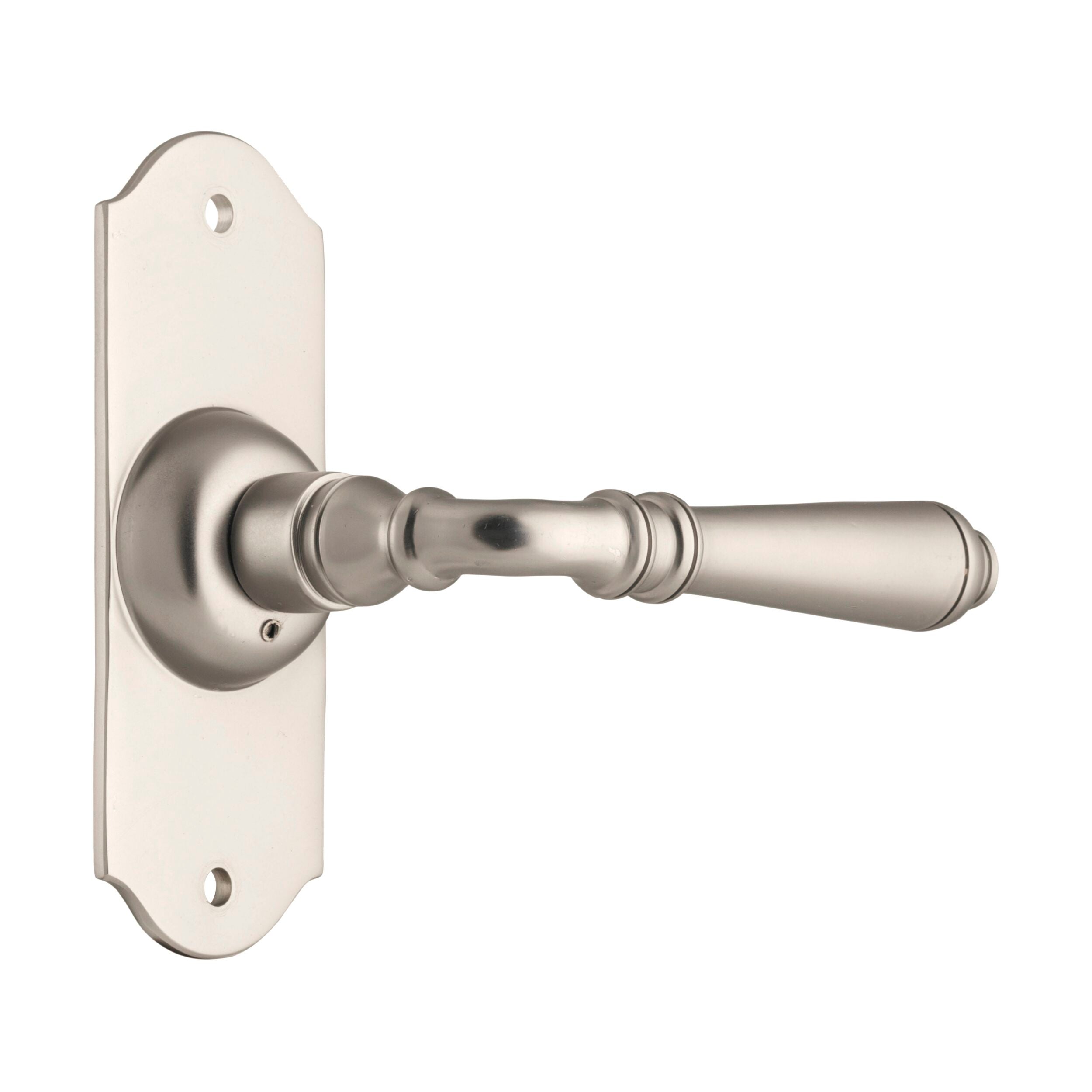 6562 Door Lever Reims Latch Pair Satin Nickel H110xW40xP70mm