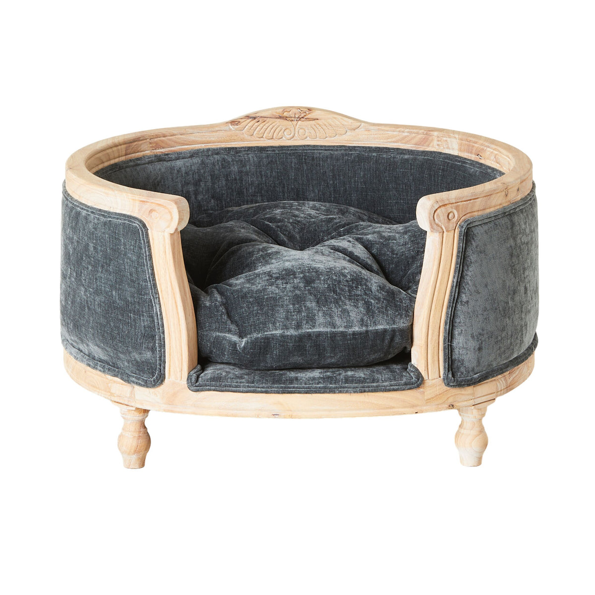 Luxe Dog Bed Slate Blue 75x70x44cm