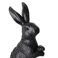 Black Rabbit Statue 31x15x13cm