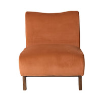 Lenne Occasional Chair Velvet Burnt Orange