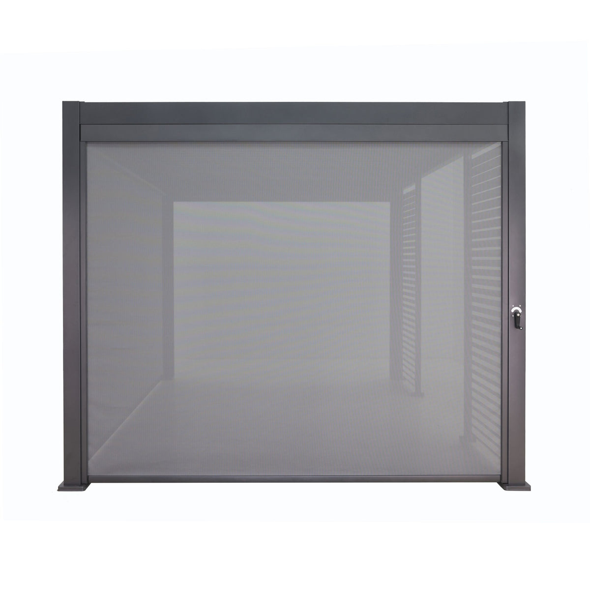 Sanctuary Roller Blind for Charcoal Pergola