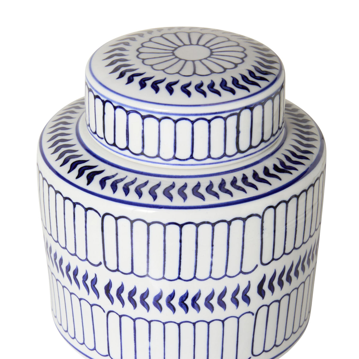Celadon Striped Ginger Jar 16cm