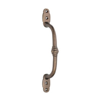 2346 Pull Handle Offset Banded Antique Brass H180xP41mm