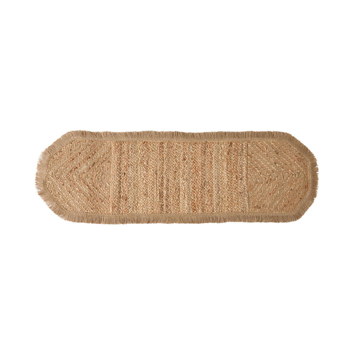 Tulum Braided Hexagonal Jute Table Runner 120cm