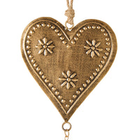 Heirloom Embossed Heart Christmas Ornament