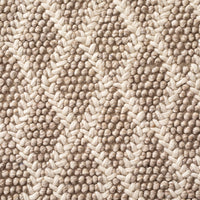 Braided Diamond Hand Woven Wool Blend Natural & Cream Rug 300x240cm