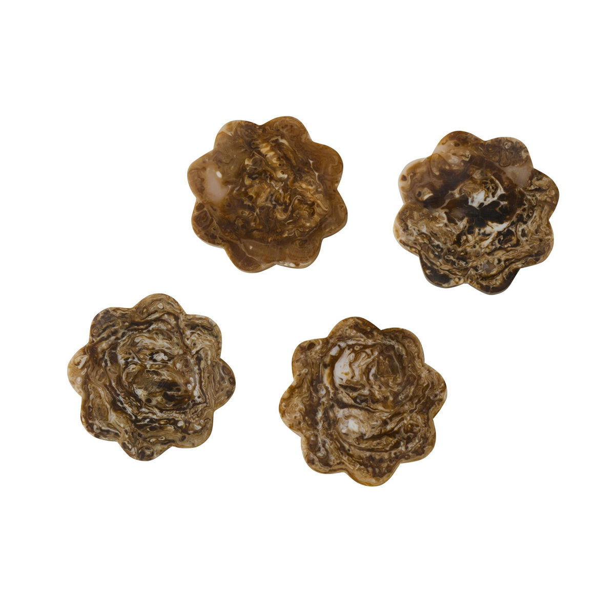 Poppi Scallop Coasters Set of 4 Tortoiseshell