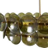 Sonny 8 Light Glass Chandelier Green 80cm Package