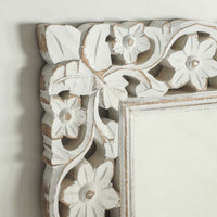 Frieze Hand Carved White Mirror 120x90cm