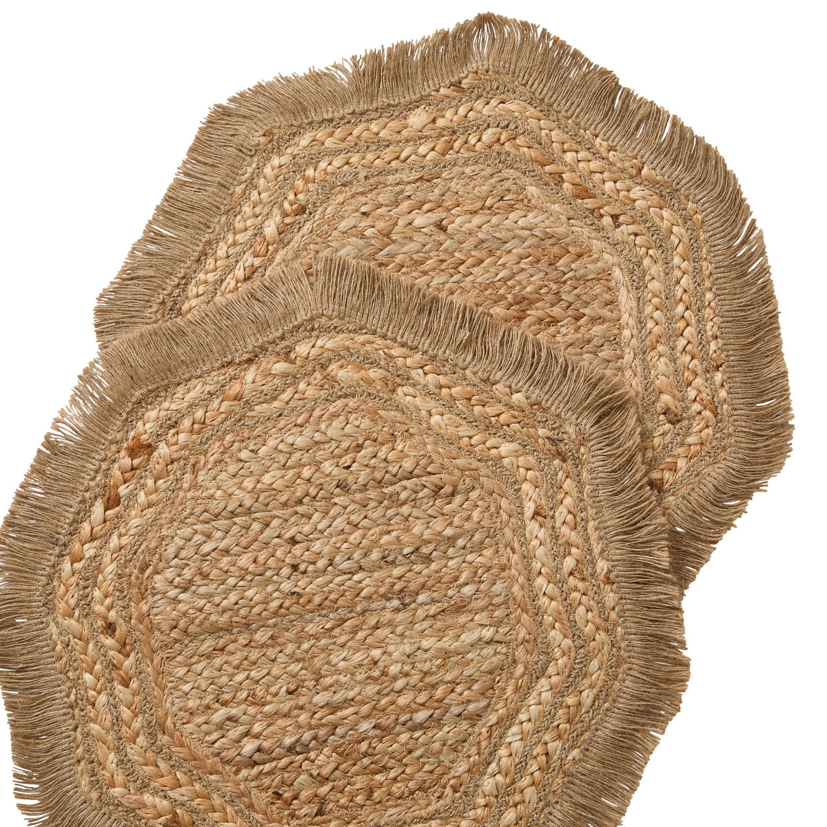 Tulum Braided Hexagonal Jute Placemat 38cm Set of 2