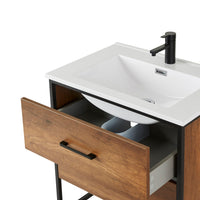 Milford Single Vanity Dark Oak 700mm