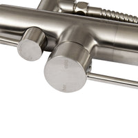 Finlay Floor Mounted Bath Mixer with Hand Shower Brushed Nickel