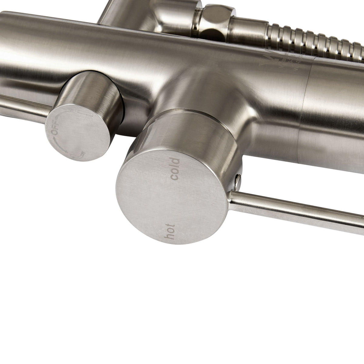 Finlay Floor Mounted Bath Mixer with Hand Shower Brushed Nickel