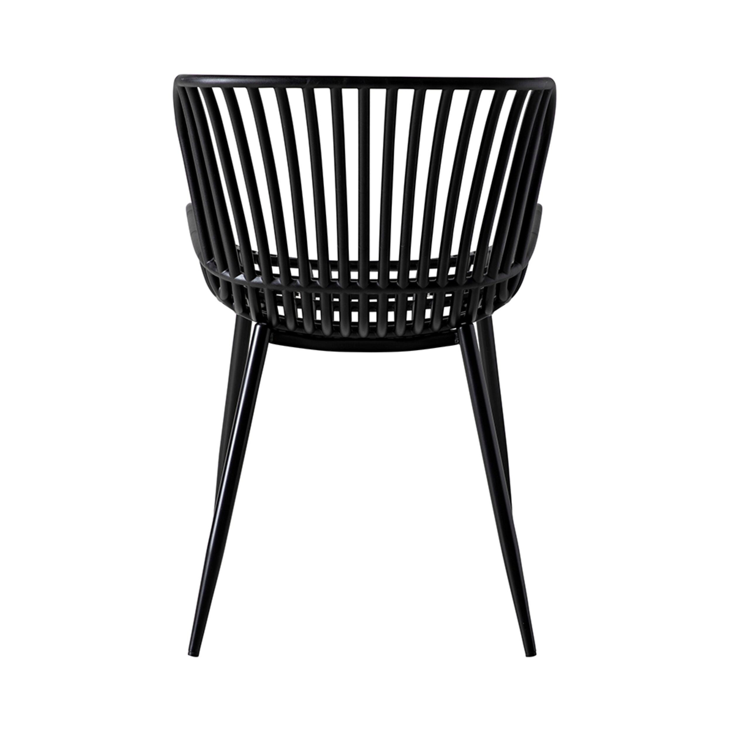 Lini Outdoor Dining Chair Black