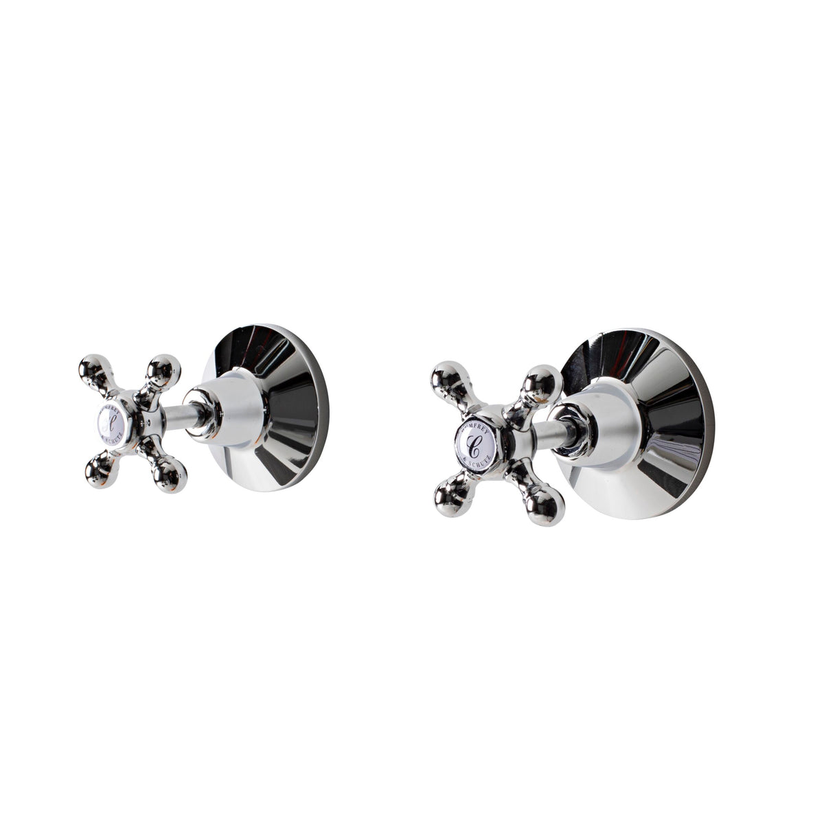 Oxford/Rochelle Capstan Wall Mount Top Assembly Chrome (Taps only)