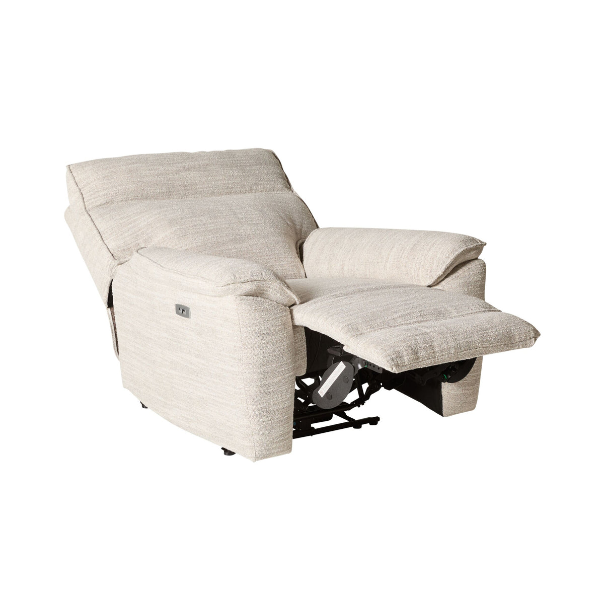 Dillon 1 Seater Recliner Natural Textured Slub