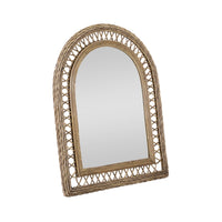 Martinique Rattan Arched Mirror 80cm