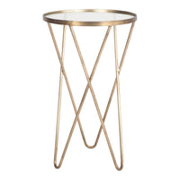 Ashika Glass & Gold Side Table 40x40x68cm