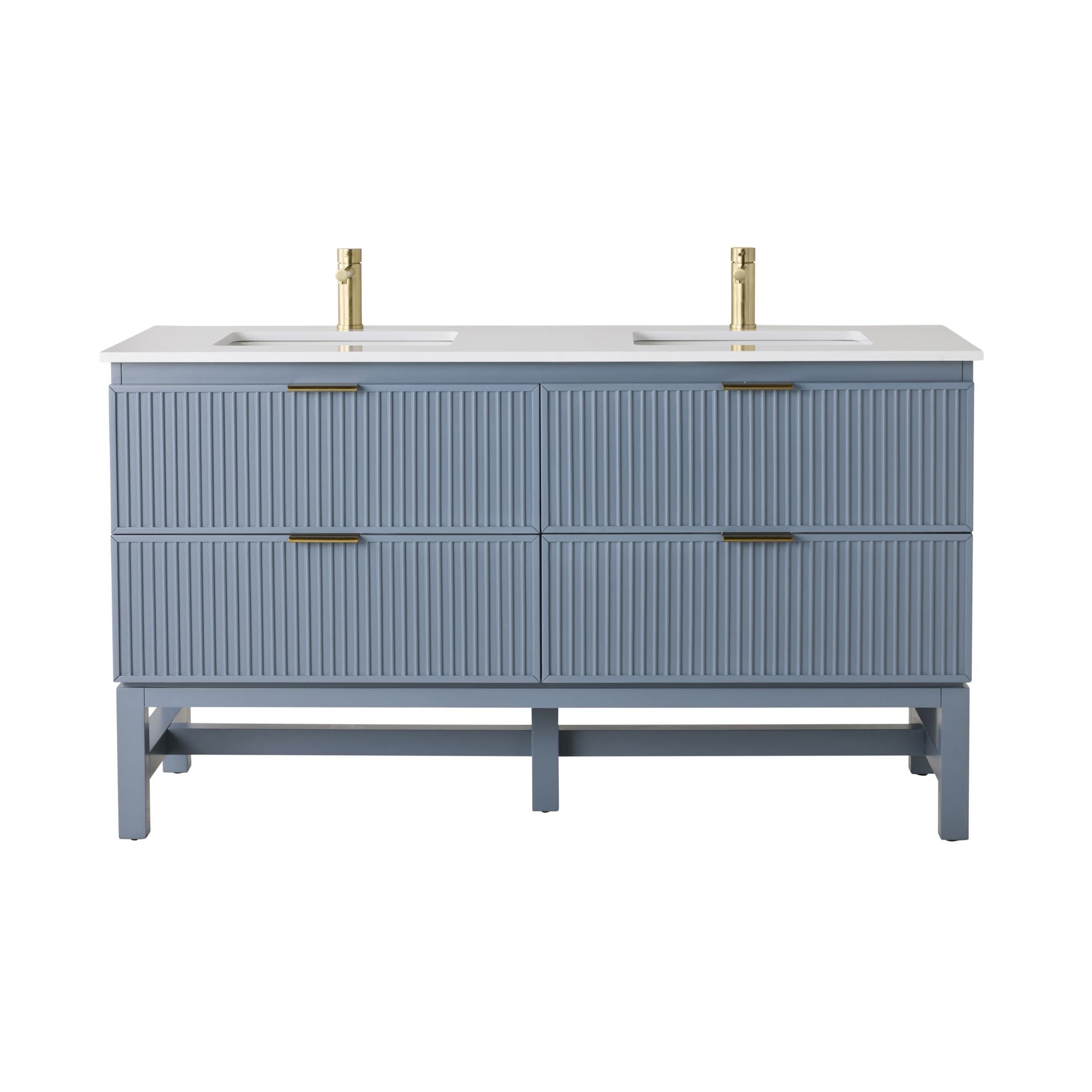 Lennox Double Vanity Slate Blue 1550mm