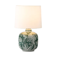 Olive Garden Ceramic Jar Table Lamp 27cm Shade Size 20 x 22 x 18cm