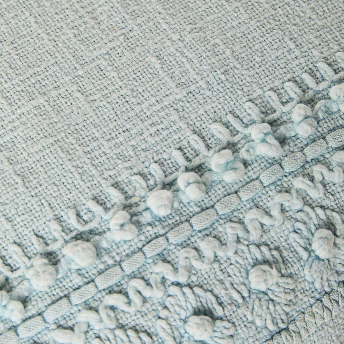 Stitch Suri Embroidered Cushion Blue
