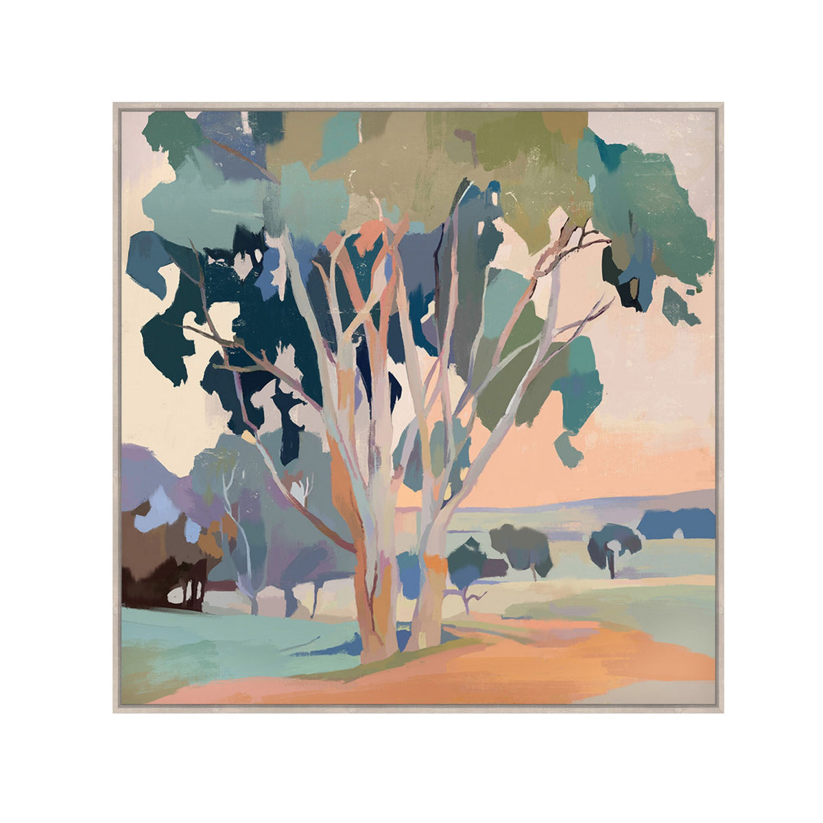 On Country Framed Textured Print 100x100cm