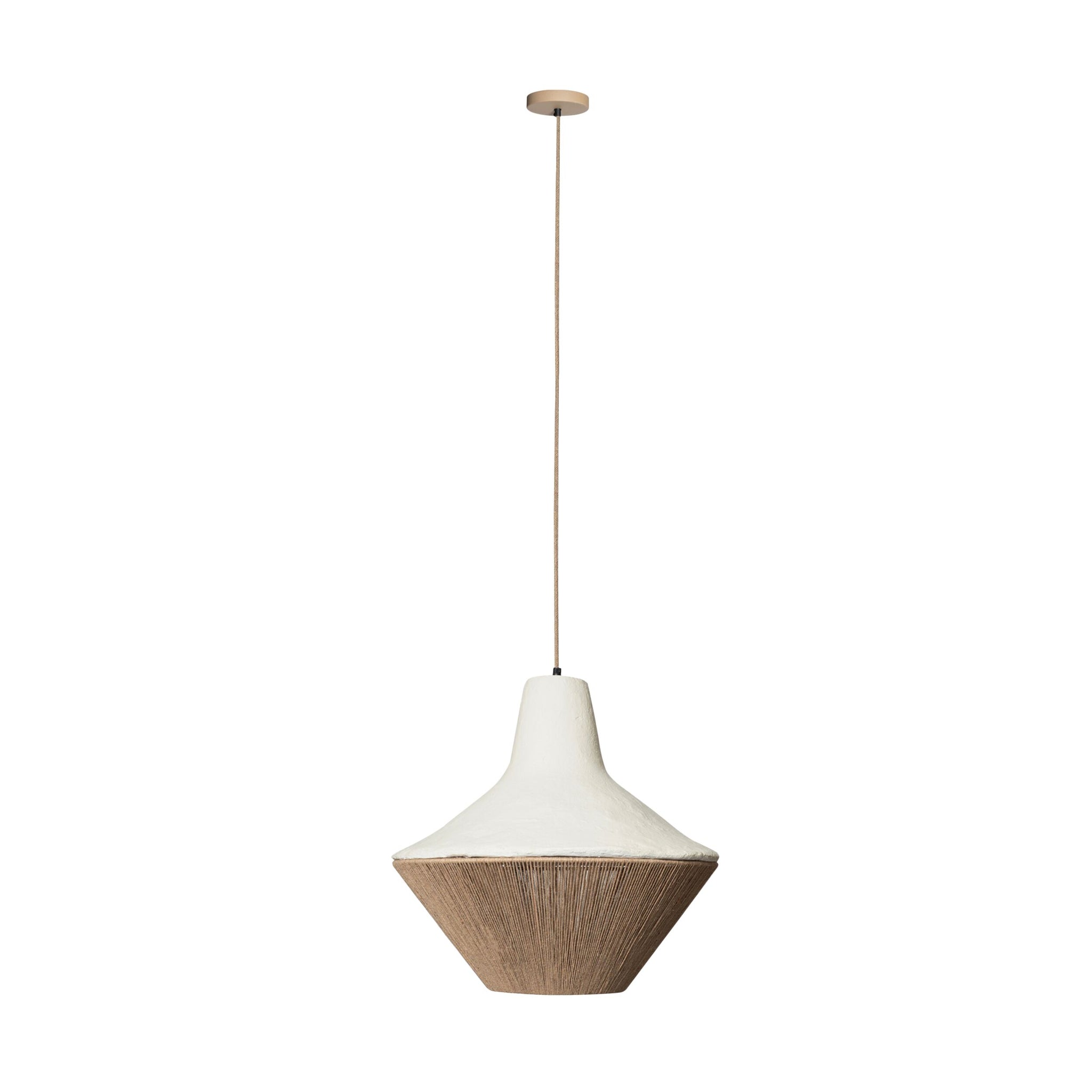 Maris Pendant White Natural 48x48x49cm