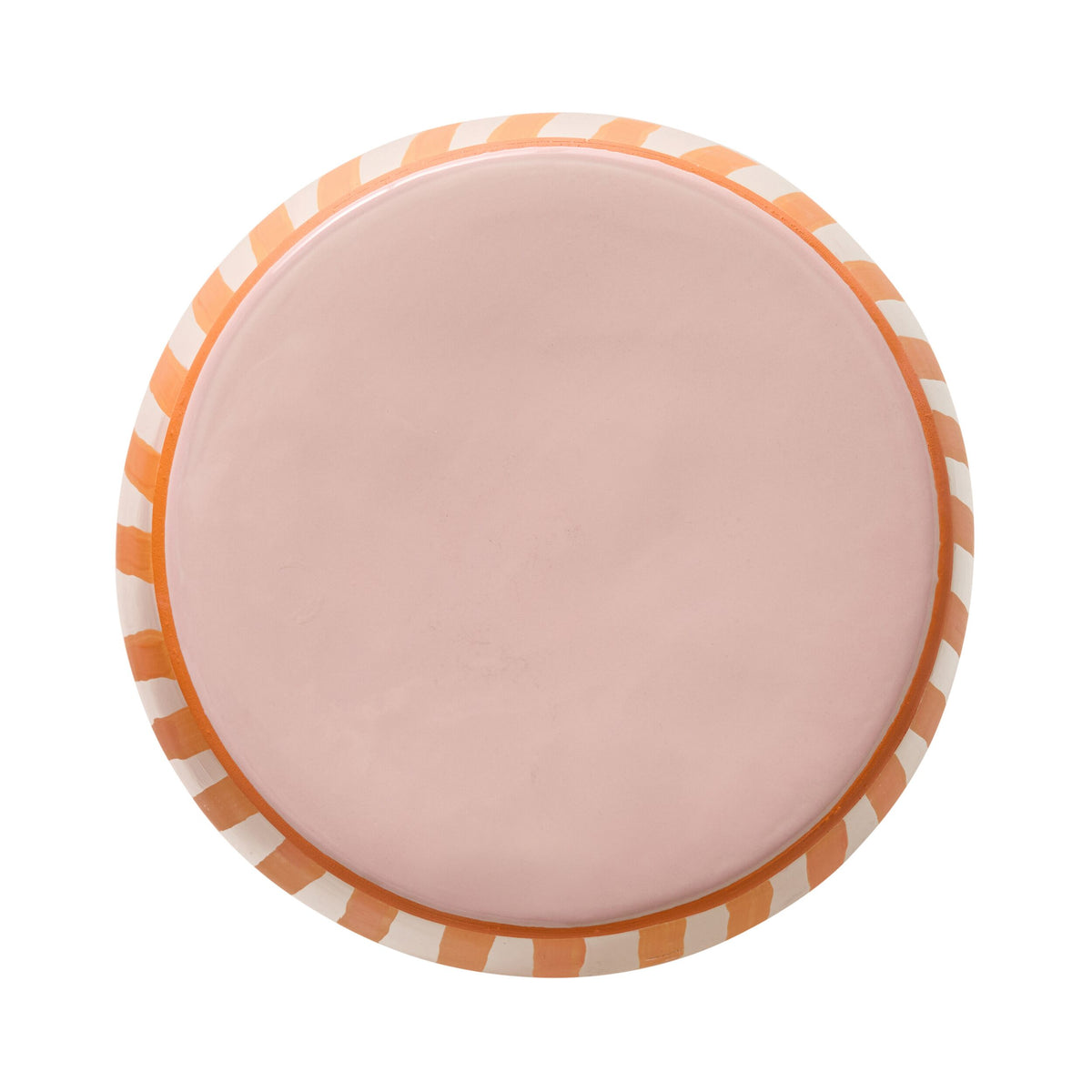 Stripe Stool Orange/Pink