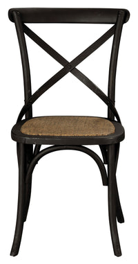 Provincial Cross Back Dining Chair Black