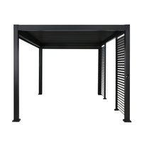 Sanctuary Louvered Aluminium Pergola Charcoal 3x4