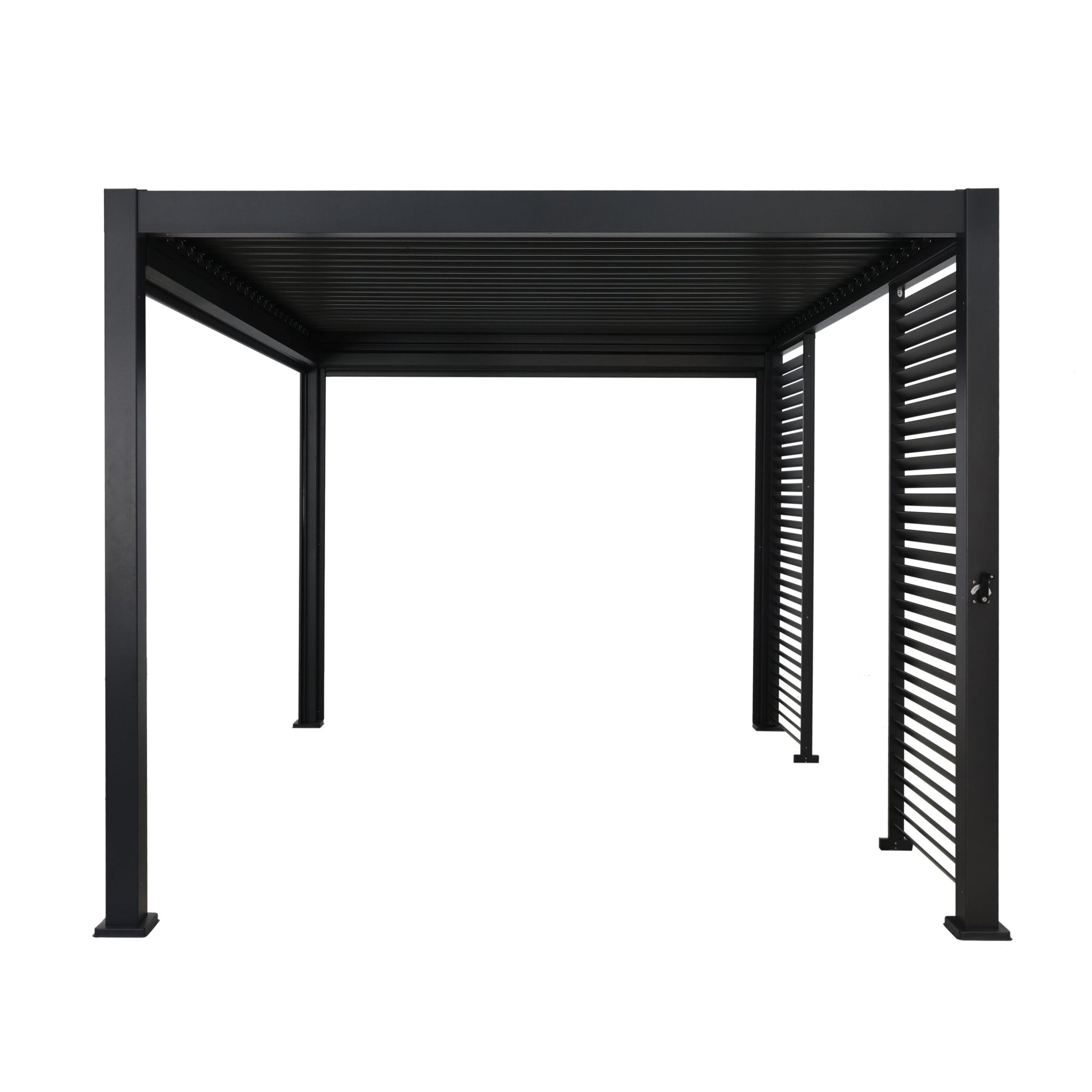 Sanctuary Louvered Aluminium Pergola Charcoal 3x4