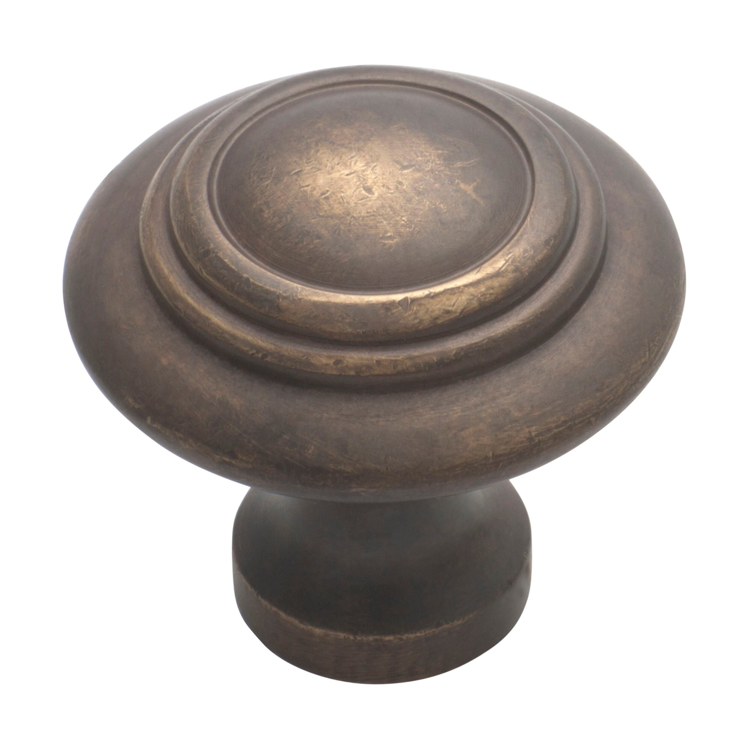 3051 Cupboard Knob Domed Antique Brass D32xP29mm