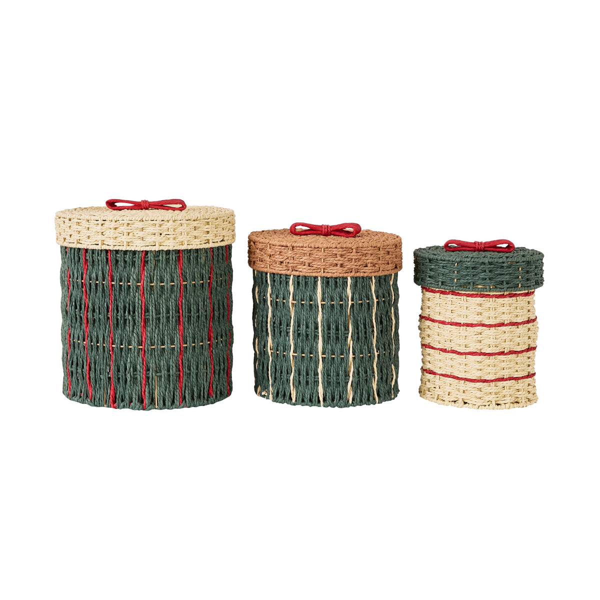 Mistletoe Christmas Storage Basket Set of 3