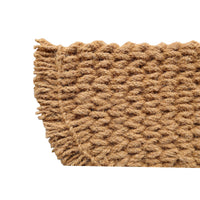 Half Moon Fringed Coir Doormat 75cm