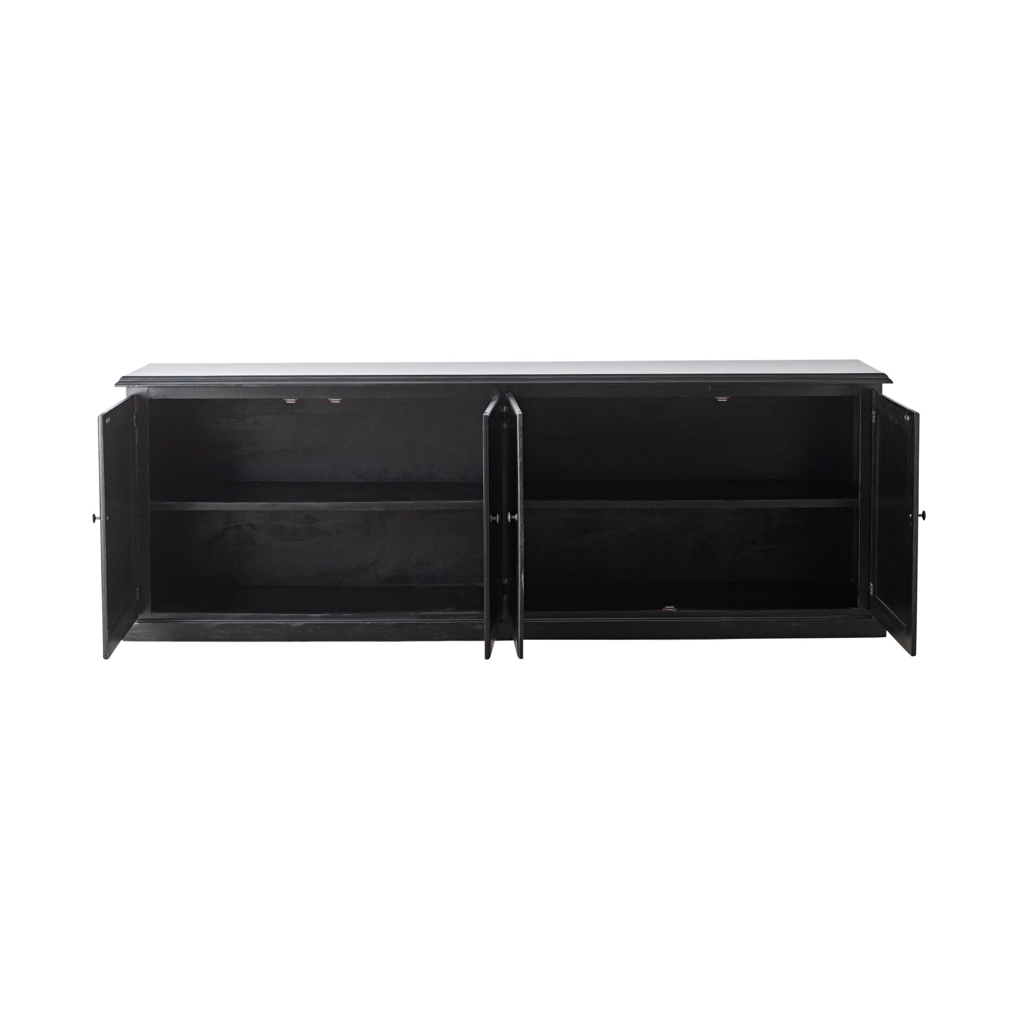 Armand 4 Door Book Cabinet 240 x 83cm Black