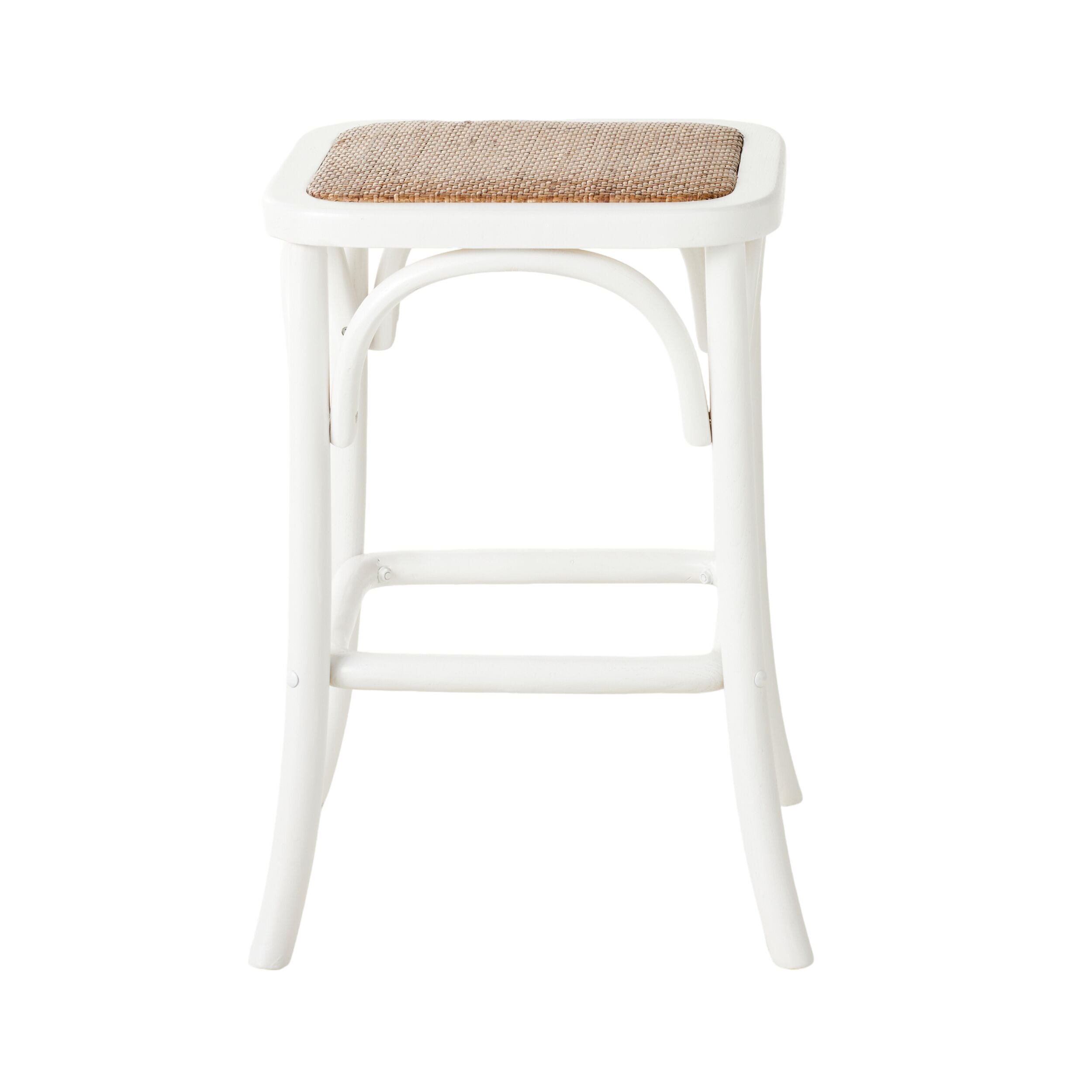 Bastion Backless Bar Stool White