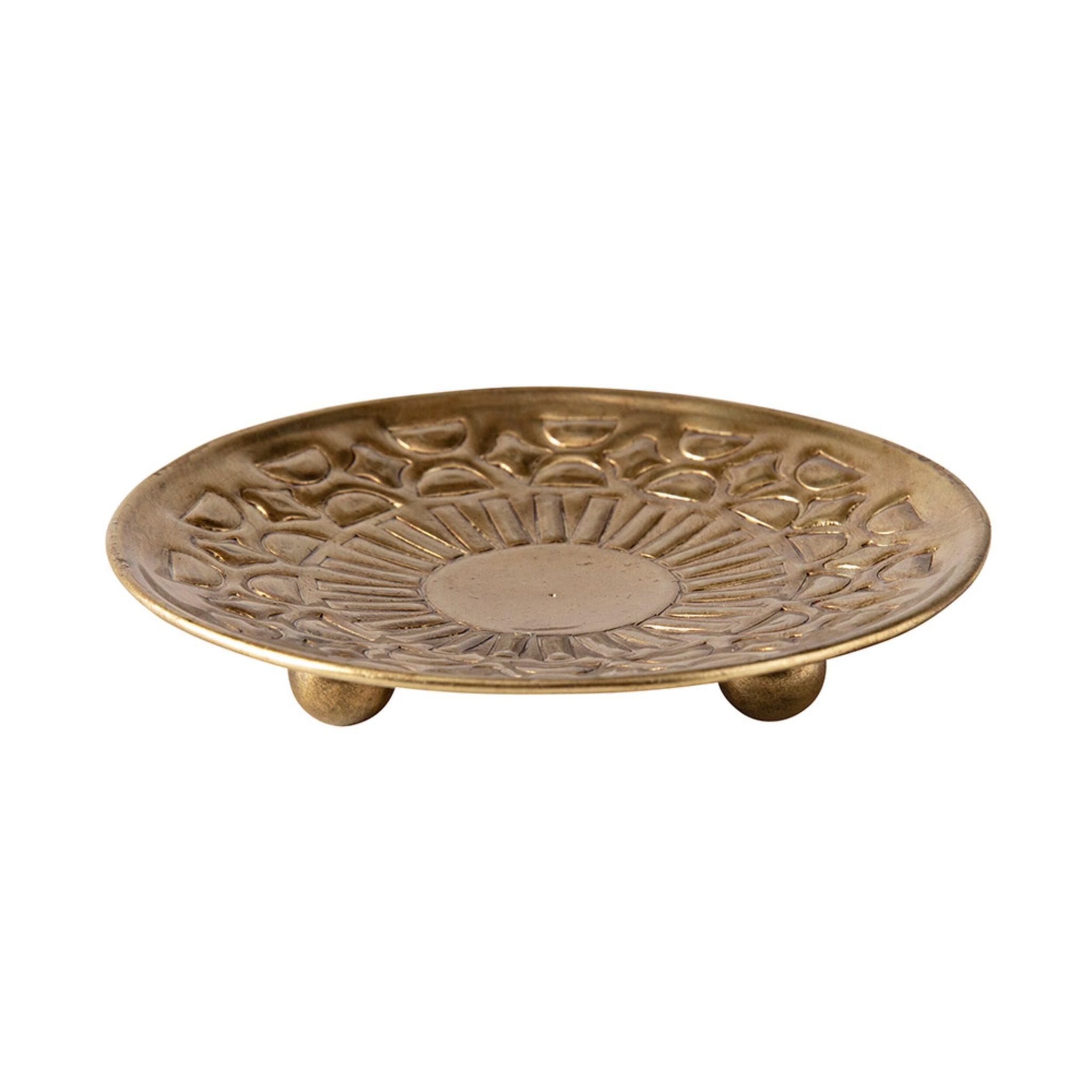 Iron Round Pillar Plate 10x10x2cm