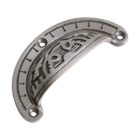 3583 Drawer Pull Ornate Iron Polished Metal H40xL100mm