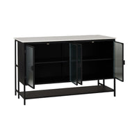 Nero Kitchen Island Bench Black 150cm