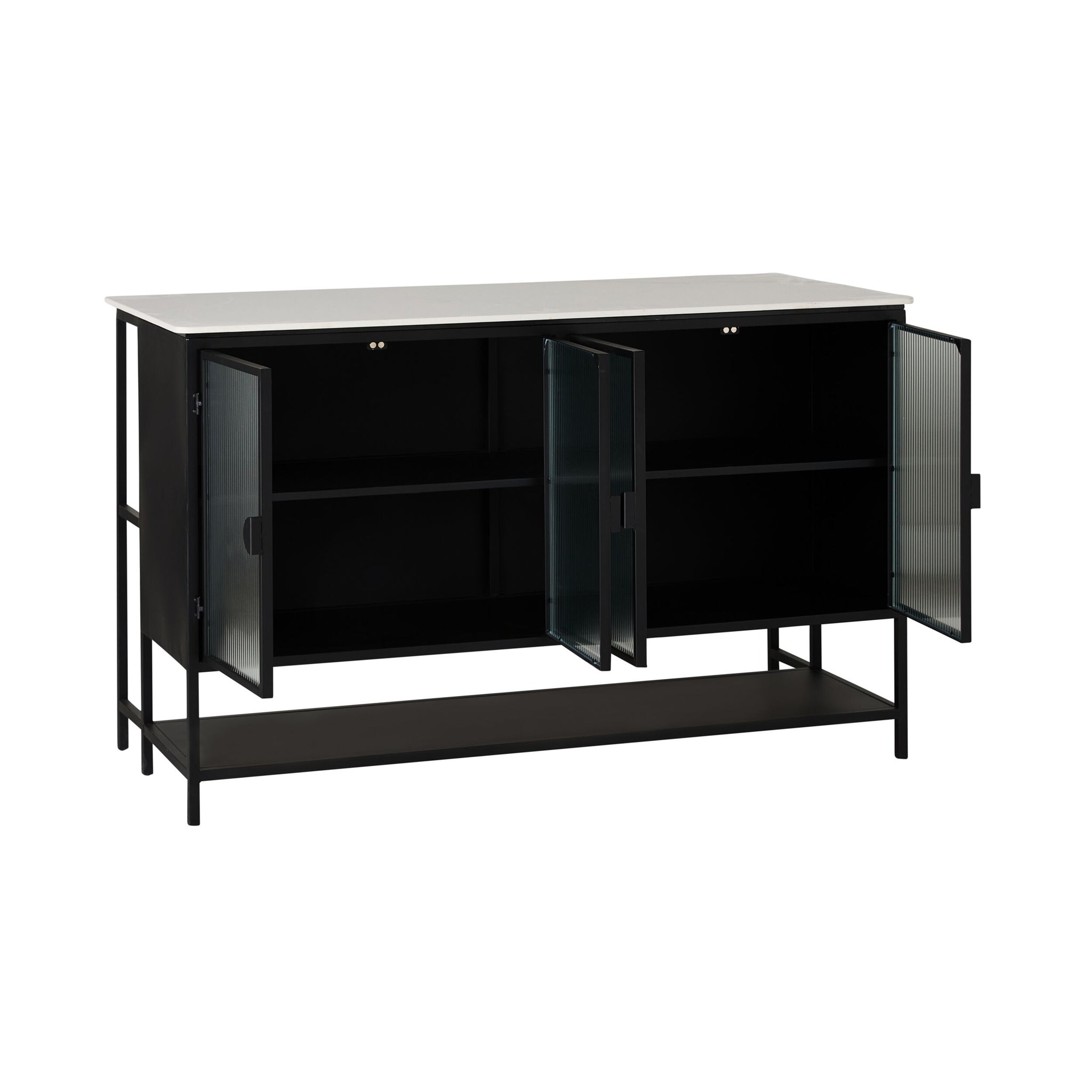 Nero Kitchen Island Bench Black 150cm