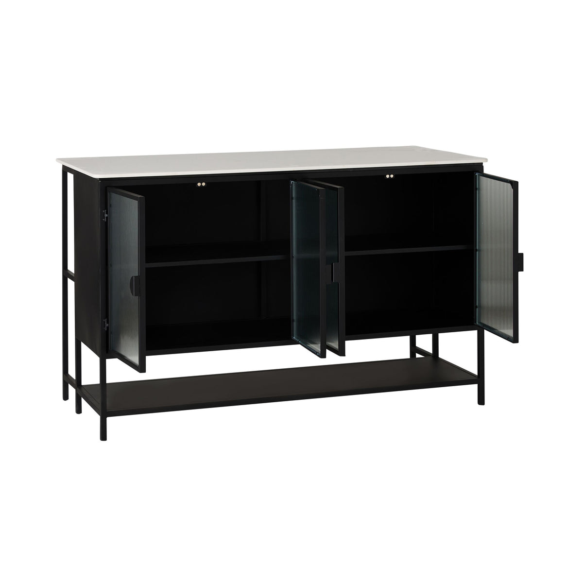 Nero Kitchen Island Bench Black 150cm