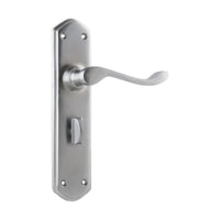 0892P Door Lever Windsor Privacy Pair Satin Chrome H200xP60xW45mm